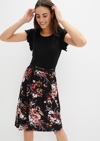 Jersey jurk van een viscosemix - zwart - maat 44/46 (L) - viscose - bonprix