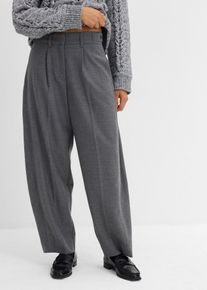Broek met comfortabele tailleband van viscose-mix - grijs - maat 38 - viscose - bonprix