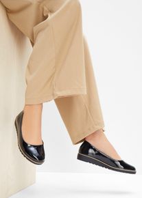Ballerina's - zwart - maat 38 - lak,vegan - bonprix
