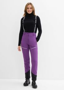 Waterafstotende skibroek van softshell met stretch straight - paars - maat 56 - softshell - bonprix