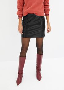 Imitatieleren rok - zwart - maat 40 - imitatieleer - bonprix