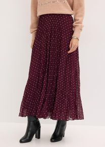 Chiffon rok in crashed look - bruin - maat 50 - bonprix