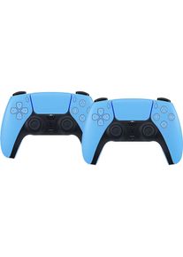 Sony PlayStation 5 DualSense Draadloze Controller Starlight Blue Duo Pack (PS5), Gaming Controller, Blau