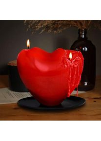 Veľk&aacute; sviečka srdce s v&ocirc;ňou ruž&iacute;