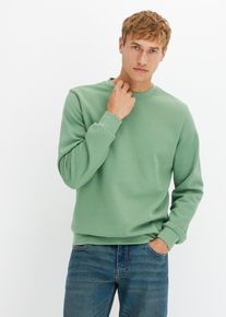 Sweatshirt in Regular Fit, gr&uuml;n, Gr&ouml;&szlig;e 44/46 (S), mit Baumwolle, bonprix