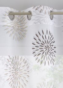 Gardine mit Kreisen auch in extralang (1er Pack), braun, Gr&ouml;&szlig;e 175x144 cm, bonprix