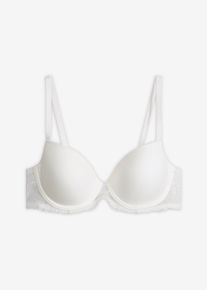 Schalen-BH mit zarter Spitze, wei&szlig;, Gr&ouml;&szlig;e 80D, bonprix