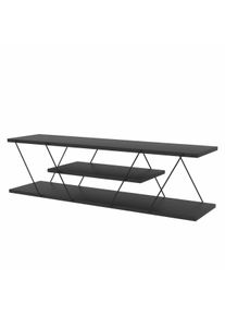 Hanah Home Telev&iacute;zny stol&iacute;k Canaz antracitov&yacute; a siv&yacute;