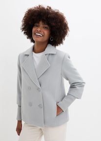 bonprix Cabanjacke mit Strick&auml;rmeln, grau, Gr.46, stylische Cabanjacke mit gro&szlig;em Kragen