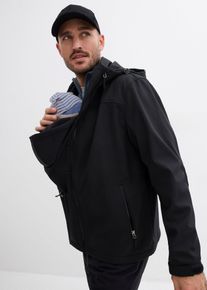 bonprix 2-in-1 Tragejacke f&uuml;r Herren mit Trageeinsatz, schwarz, Gr.56, 2-in-1 Softshelljacke f&uuml;r M&auml;nner mit Trageeinsatz