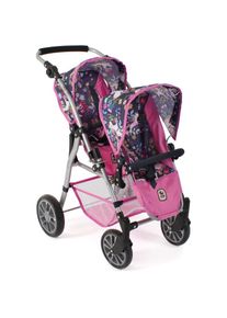 Bayer Chic 2000 CHIC2000 Puppen-Zwillingsbuggy &raquo;Twinny, Einhorn&laquo; mit schwenkbaren Vorderr&auml;dern