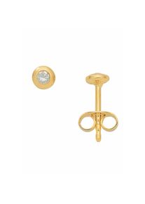Adelia&acute;s Adelia ́s Paar Ohrstecker &raquo;585 Gold Ohrringe Ohrstecker mit Diamant Brillant &Oslash; 4,1 mm&laquo;