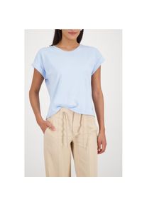 monari T-Shirt &raquo;Pima uni&laquo; Rundhalsausschnitt, reine Baumwolle, Kurzarm mit Aufschlag