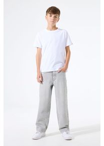 Straight-Jeans Garcia "JAYSEN", Jungen, Gr. 176, N-Gr, grau (light used 9023), Denim/Jeans, Obermaterial: 99% Baumwolle, 1% Elasthan, straight fit kn&ouml;chellang, Jeans Straight-Jeans, im Five-Pocket Style, for Boys