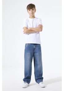 Straight-Jeans Garcia "JAYSEN", Jungen, Gr. 134, N-Gr, blau (medium used 5814), Denim/Jeans, Obermaterial: 100% Baumwolle, straight fit kn&ouml;chellang, Jeans Straight-Jeans, im Five-Pocket Style, for Boys