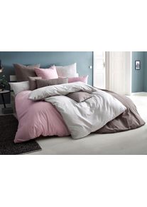 Bettw&auml;sche OTTO HOME "Melli", grau (anthrazit, meliert), B/L: 155cm x 220cm, 1 Stk., 1 Stk., Biber, B/L: 80cm x 80cm, 2 Stk., Biber, Obermaterial: 100% Baumwolle, Bettw&auml;sche, Bettw&auml;sche, Bettw&auml;sche aus Baumwolle, Leinen-Look in Melange-Optik