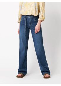 5-Pocket-Jeans Toni "Liv Straight", Damen, Gr. 23, K-Gr, blau bleached used, Denim/Jeans, Obermaterial: 88% Baumwolle, 10% Polyester, 2% Elasthan, regular fit lang, Jeans 5-Pocket-Jeans, Regular-Fit, mit Stretch - auch in Kurzgr&ouml;&szlig;e erh&auml;ltlich