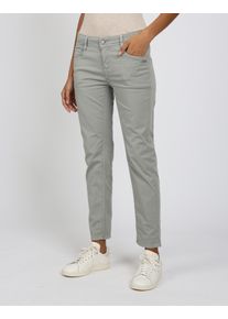 5-Pocket-Hose Gang "94AMELIE CROPPED", Damen, Gr. 26, N-Gr, gr&uuml;n tea, Web, Obermaterial: 97% Baumwolle, 3% Elasthan, unifarben, kn&ouml;chelfrei, Hosen 5-Pocket-Hose, im Relaxed Fit