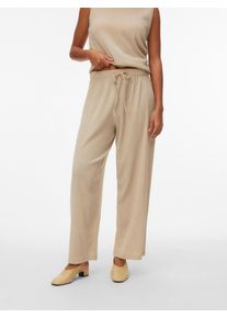 V&eacute;ro Moda Schlupfhose VERO MODA "VMLUNA MW BALLON PANT JRS NOOS", Damen, Gr. M, N-Gr, pumice stone, Jersey, Obermaterial: 76% Polyester, 20% Viskose, 4% Elasthan, unifarben, lang, Hosen Schlupfhose, Materialmix