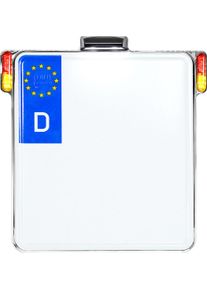 Heinz Bikes All-In-One D, 4in1 signals/tail-/license plate light , couleur: Chrom&eacute; , taille: 180x200 mm