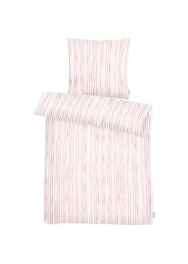 Apelt, Bettw&auml;sche &raquo;Sky Gots&laquo; 2 Stk. Bio-Baumwolle, Pflegeliecht, rot, Mako-Satin, Obermaterial: 100% Baumwolle, B/L: 155 cm x 220 cm - 1 Stk.