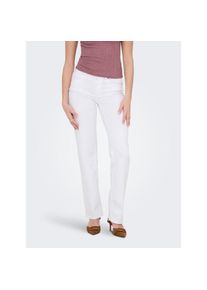 Only, Damen, Straight-Jeans &raquo;ONLBLUSH MID STRAIGHT DNM DOT NOOS&laquo; 5-Pocket Style, White, M - L&auml;nge 30, Straight Fit Jeans von Only