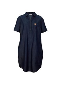 bonprix, Damen, Jeanskleid Brusttasche Casual, aus Baumwolle, Oversize Passform, blau denim used, 54 - N-Gr, Jeanskleid aus Baumwolle f&uuml;r angenehmen 