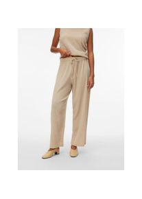 V&eacute;ro Moda Vero Moda, Damen, Schlupfhose &raquo;VMLUNA MW BALLON PANT JRS NOOS&laquo; Materialmix, Pumice Stone, XS - N-Gr, Hose mit weitem Beinschnitt von Vero Moda