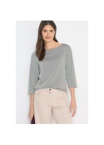 Cecil, Damen, 3/4-Arm-Shirt mit Streifen Muster, universal blue, S (38), Shirt f&uuml;r Damen von Cecil