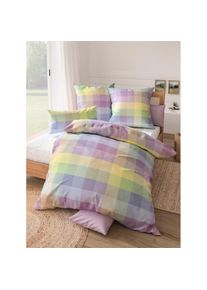 w&auml;schepur w&auml;schepur, Bettw&auml;sche 2 Stk., ros&eacute;-bleu-kariert, Renforc&eacute;, 100% Baumwolle, B/L: 135 cm x 200 cm