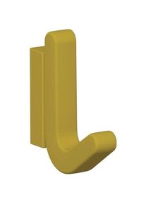 HEWI, Kleiderhaken + Wandgarderobe, Einzelhaken Serie 477 matt, elastisch Kunststoff (TPU) 18 senfgelb H&ouml;he 68 mm