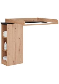 My Baby Lou Wickelaufsatz, Eichefarben, Dunkelgrau, Holzwerkstoff, 110x97.5x77 cm, Babym&ouml;bel & Kinderm&ouml;bel, Babyzimmer, Wickelkommoden & Zubeh&ouml;r, Wickelaufs&auml;tze