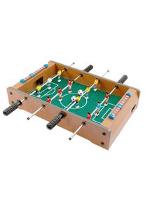 Ambia Home TISCHFU&szlig;BALL, Blau, Gelb, Naturfarben, Rot, Wei&szlig;, Holz, Metall, Kunststoff, Kiefer, 31x9.6x51 cm, Torz&auml;hler manuell, Ballr&uuml;cklauf an beiden Kopfenden, Freizeit & Co, Spieltische, Tischfu&szlig;ball & Co
