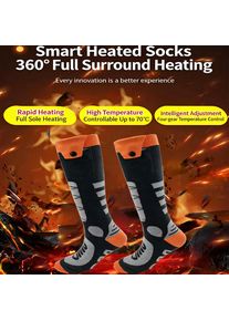 NEW Heating Socks Thermal Heated Foot Warmer Ski Sports APP Control Winter Electric heated Ski Socks With 5000mah Battery