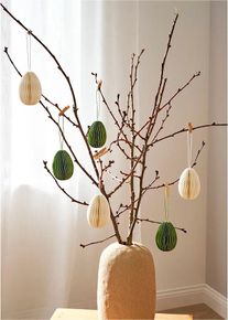 bonprix Papierowe pisanki do zawieszenia (6 szt.), beżowy, 0