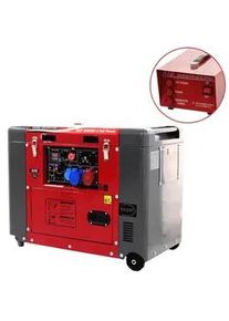 GeoTech Pro DGP8500SE-3 - Leiser Diesel-Stromerzeuger mit R&auml;dern mit AVR-Regelung 6 kW - Dauerleistung 5.5 kW Full-Power + ATS 230V