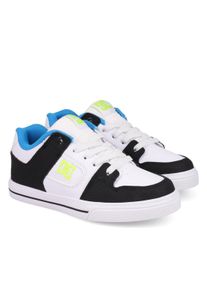Sneaker DC Shoes "Pure Elastic", M&auml;dchen, Gr. 5,5(36,5), schwarz, blau, lime, Obermaterial:55.4% Leder, 44.6% Synthetikmaterial;, Schuhe Sneaker