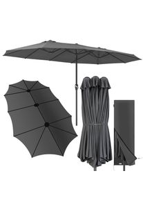 Kingsleeve Sombrilla de jard&iacute;n XXL doble antracita 460x270cm UV80+