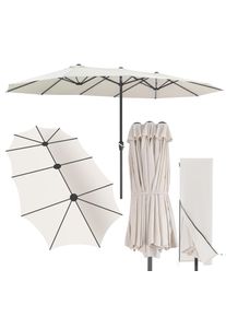 Kingsleeve Sombrilla de jard&iacute;n XXL doble crema 460x270cm UV80+