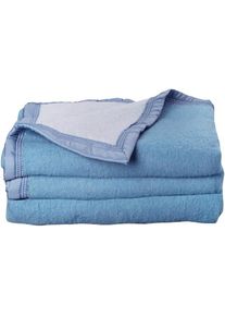 Toison, Decke, Volta Woolmark Wollen deken, 240 cm x 300 cm, Azuurblauw (300 x 240 cm)