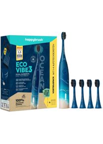 happybrush, Elektrische Zahnb&uuml;rste, ECO VIBE 3 Starterkit Ocean + 4 Refills