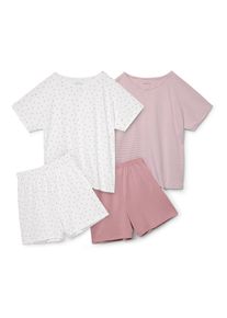 Tchibo - 2 Kinder-Pyjamas - M&auml;dchen - Gr. 134/140 - wei&szlig;/print