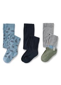 Tchibo - 3 Paar Kinder-Strumpfhosen - Gr. 122/128 - dunkelblau