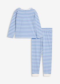 bonprix Pijama din bumbac moale, alb, 164/170