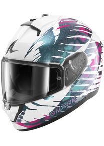 SHARK Ridill 2 Reptaia, full face helmet , color: White/Dark Green/Turquoise/Pink , size: M