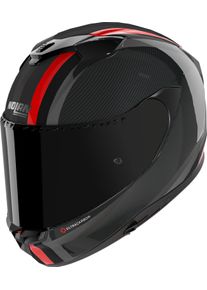 Nolan X-904 Ultra Carbon Gemini 352, full face helmet , color: Carbon/Black/Dark Grey/Red , size: S