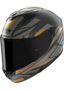 Nolan X-904 Ultra Carbon Rombo 350, full face helmet , color: Matt Carbon/Black/Dark Grey/Gold , size: XL