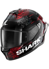 SHARK Skwal Cup Speed-Vib, kask pełnotwarzowy , kolor: Czarny/Ciemnoszary/Czerwony/Biały , rozmiar: XS