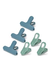 Tchibo - Klipsy do zamykania opakowań - kolor: zielony/niebieski