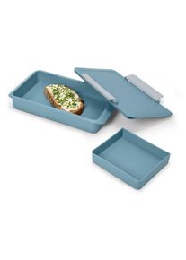 Tchibo - Płaski pojemnik na lunch - kolor: zielony/niebieski